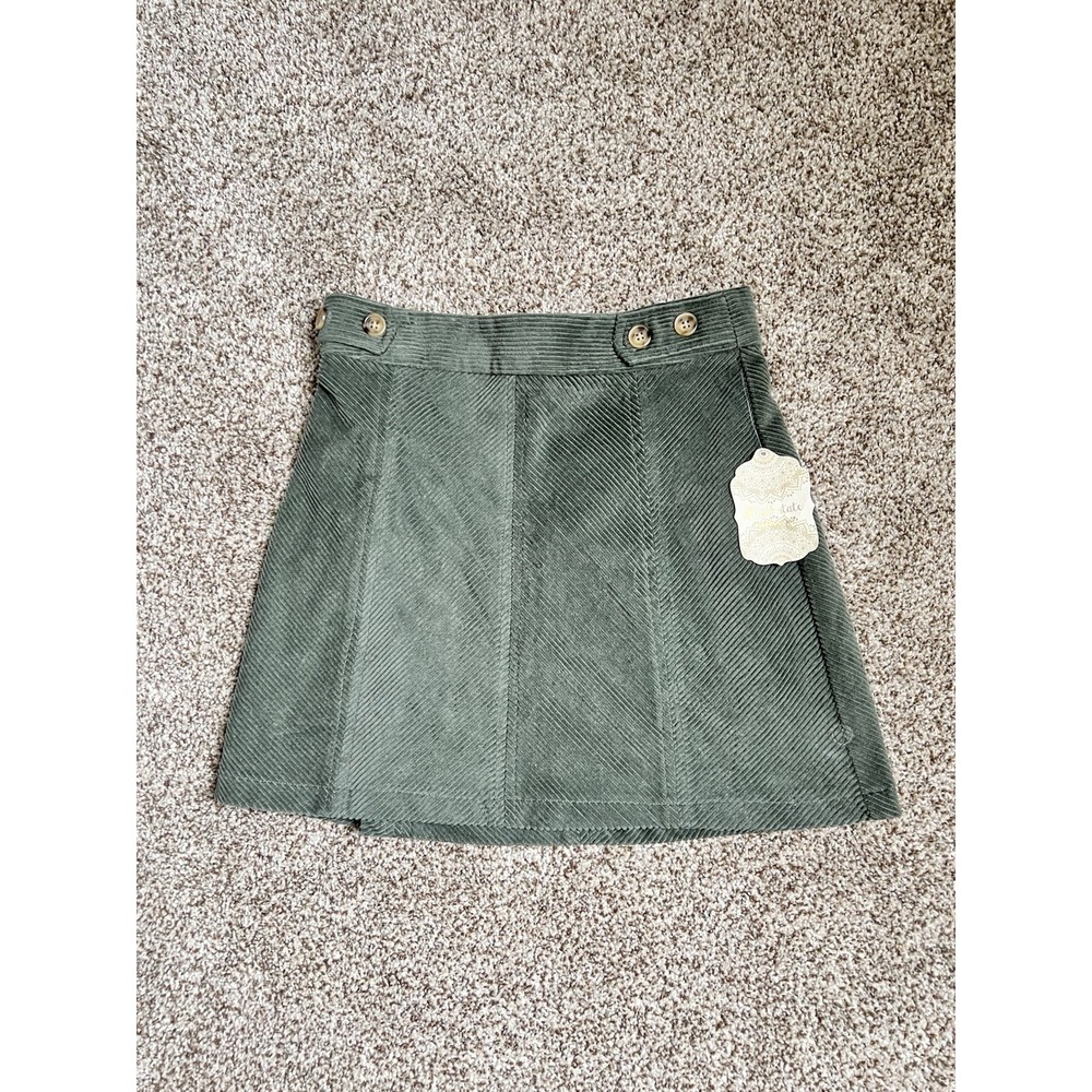 Altard State Corduroy Skirt Olive Green Women Size Small New With Tags